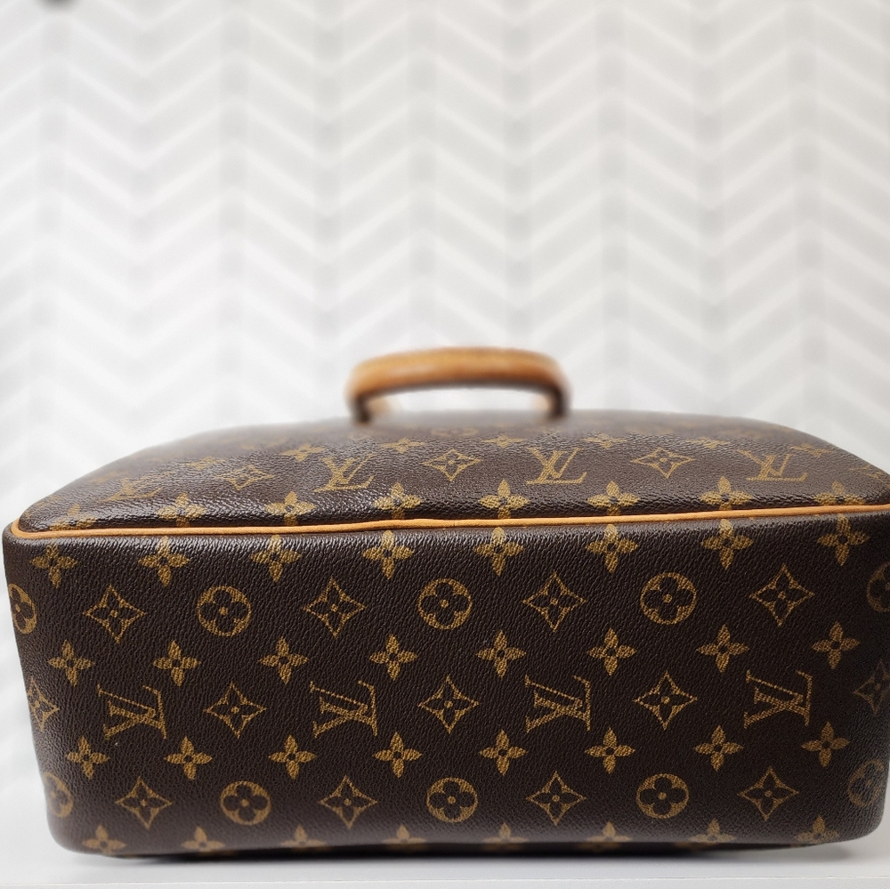 Louis Vuitton Brown Monogram Canvas Top Handle Satchel with Tan Leather Trim - Picture 4 of 16